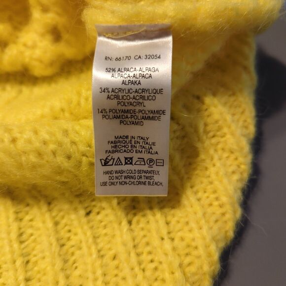 Sleeping On Snow Anthropologie Bright Lights Pointelle Sweater Small Alpaca - Picture 6 of 7